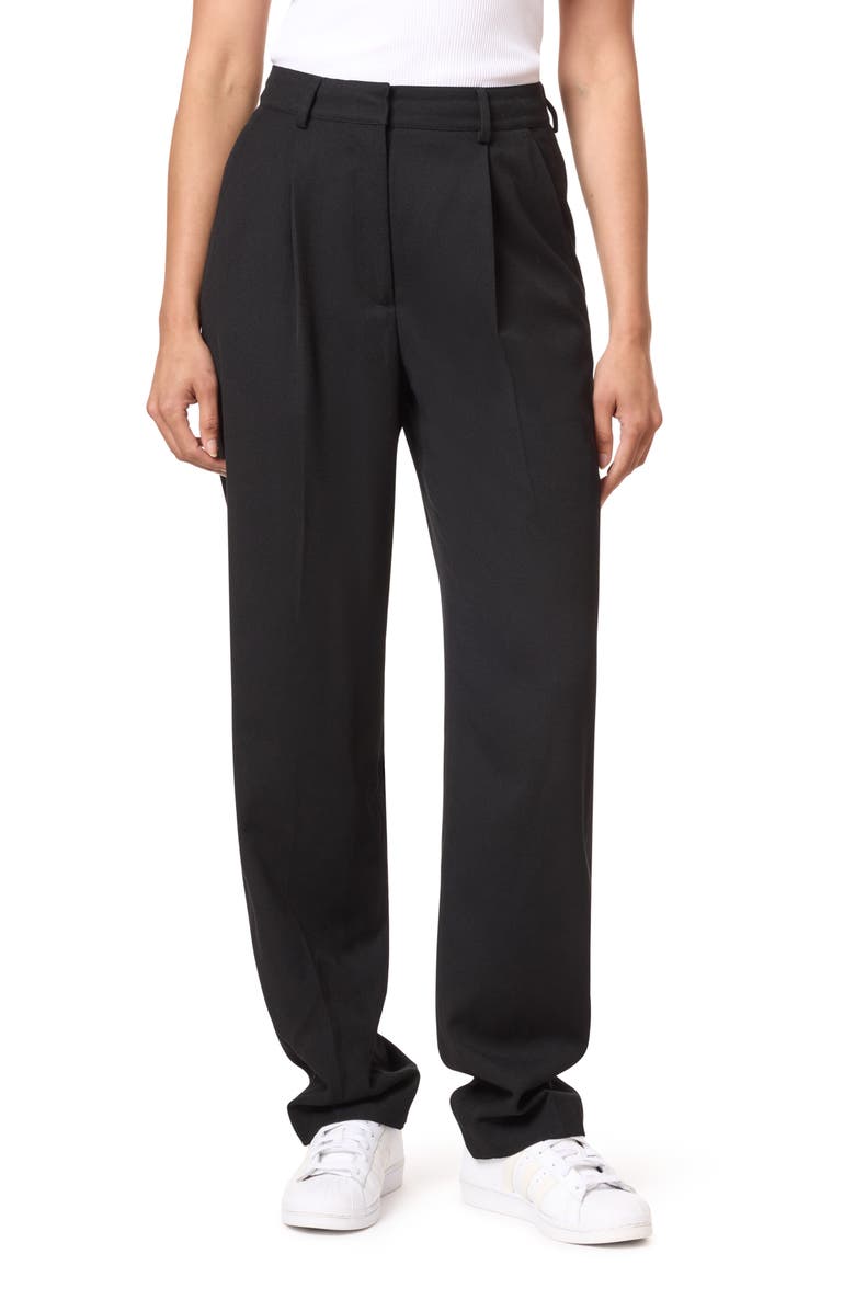 Scotch & Soda Robyn Relaxed Fit Gabardine Pants, Main, color, Evening Black