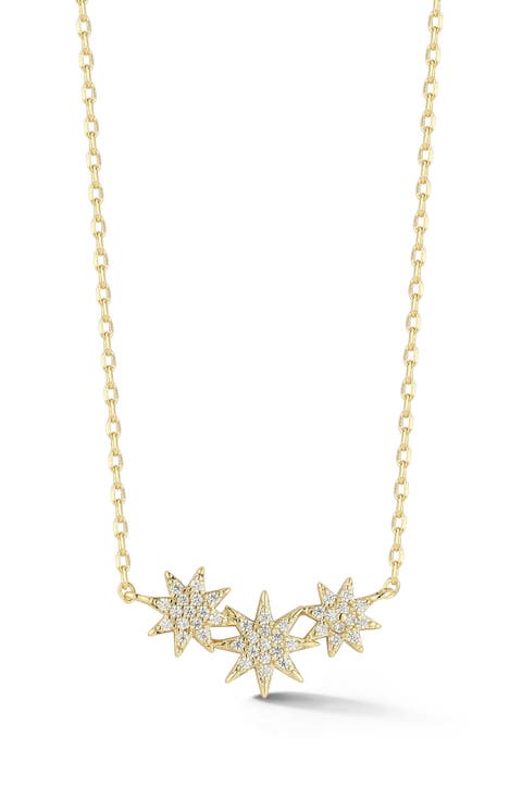 Triple Star Pendant Necklace