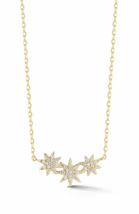 Triple Star Pendant Necklace