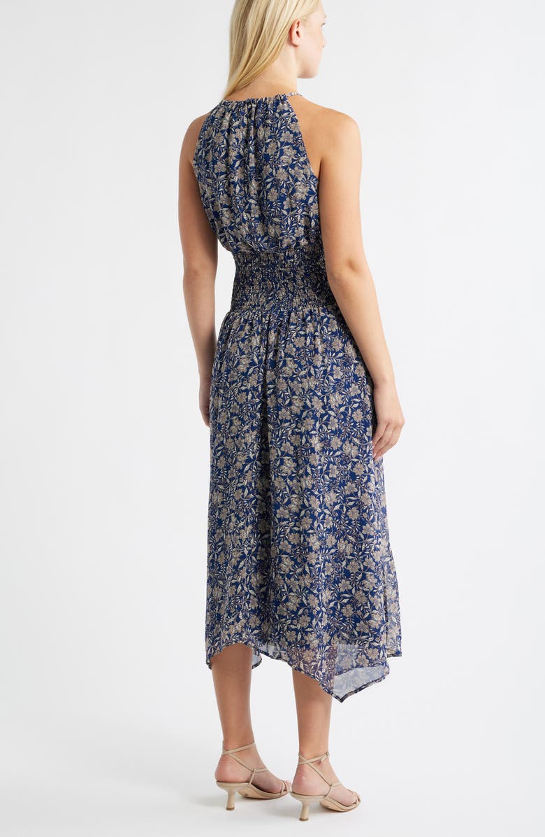 Halogen<sup>®</sup> Smocked Waist Sleeveless Maxi Dress, Alternate, color, Blue Multi