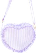 Bits & Bows Seersucker Ruffle Girls' Heart Purse
