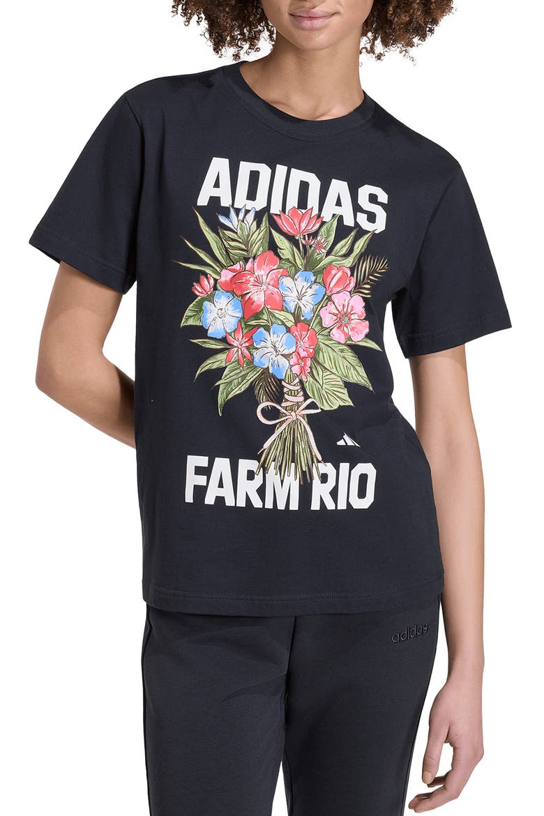 x FARM Rio Graphic T-Shirt, Main, color, BLACK/CREAM WHITE/MULTICOLOR