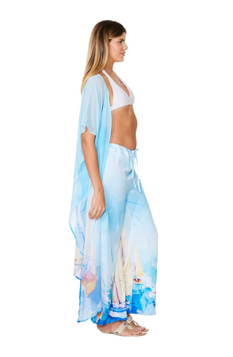 RANEES Nautica Collection Duster, Alternate, color, Light Blue