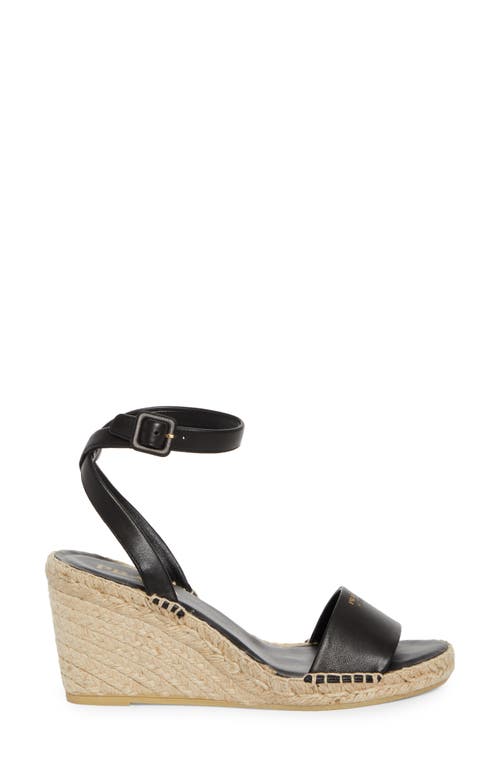 Prada Espadrille Wedge Sandal In Nero