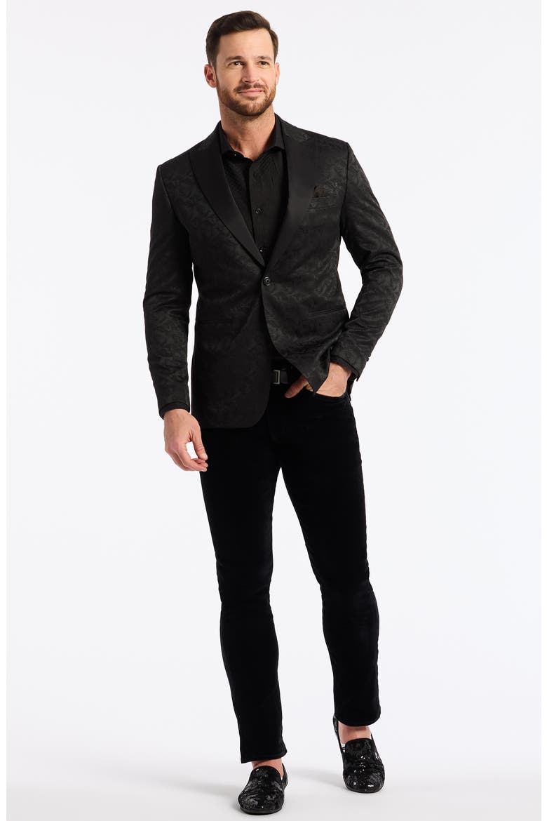 Eldridge Woven Blazer, Alternate, color, BLACK