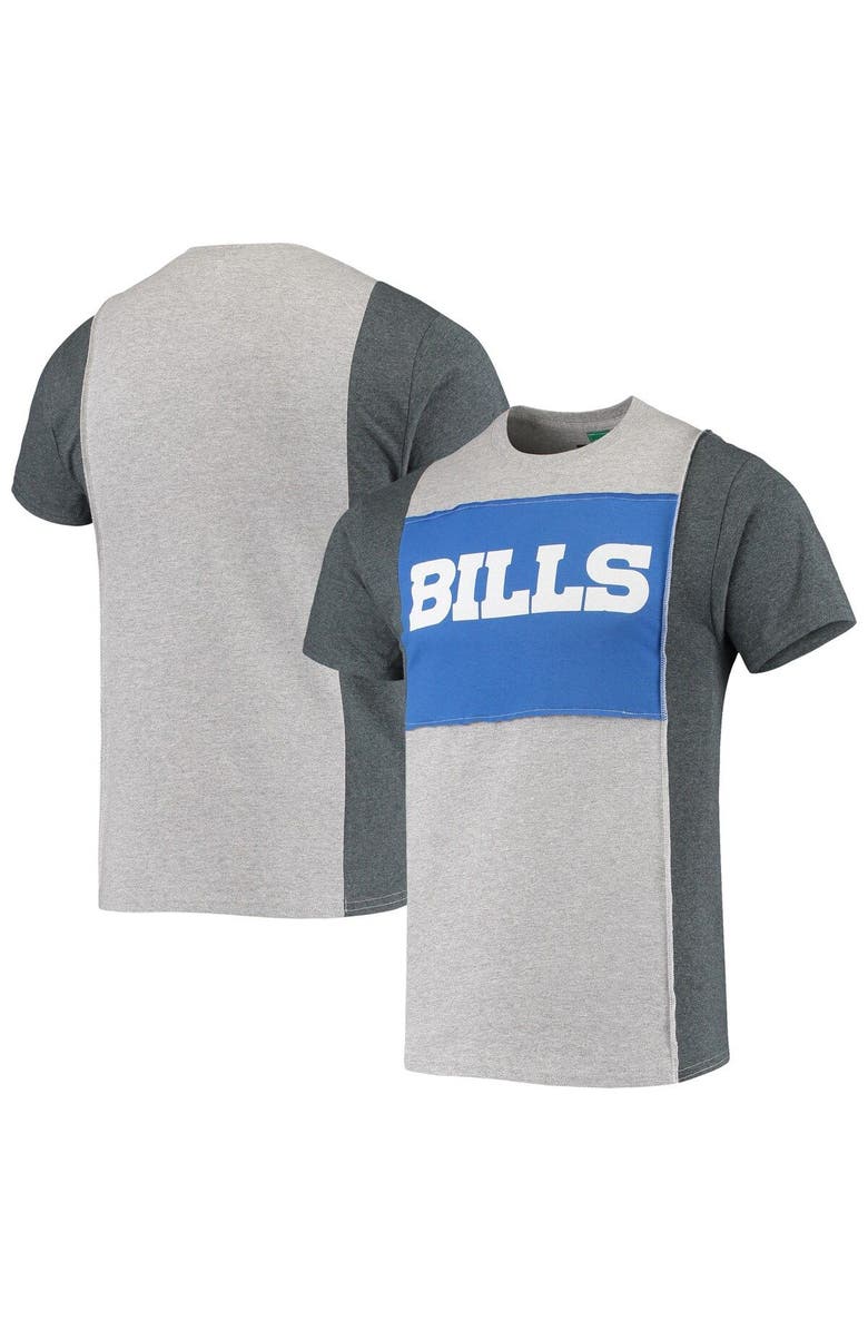 REFRIED APPAREL Men's Refried Apparel Heather Gray Buffalo Bills Sustainable Split T-Shirt, Main, color, 