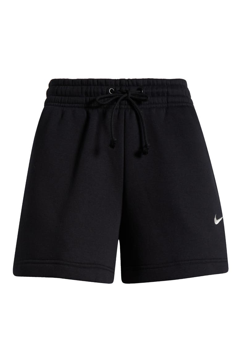 Sportswear Phoenix Fleece Mid-Rise 4-Inch Shorts, Alternate, color, 010 010 BLACK/SAIL