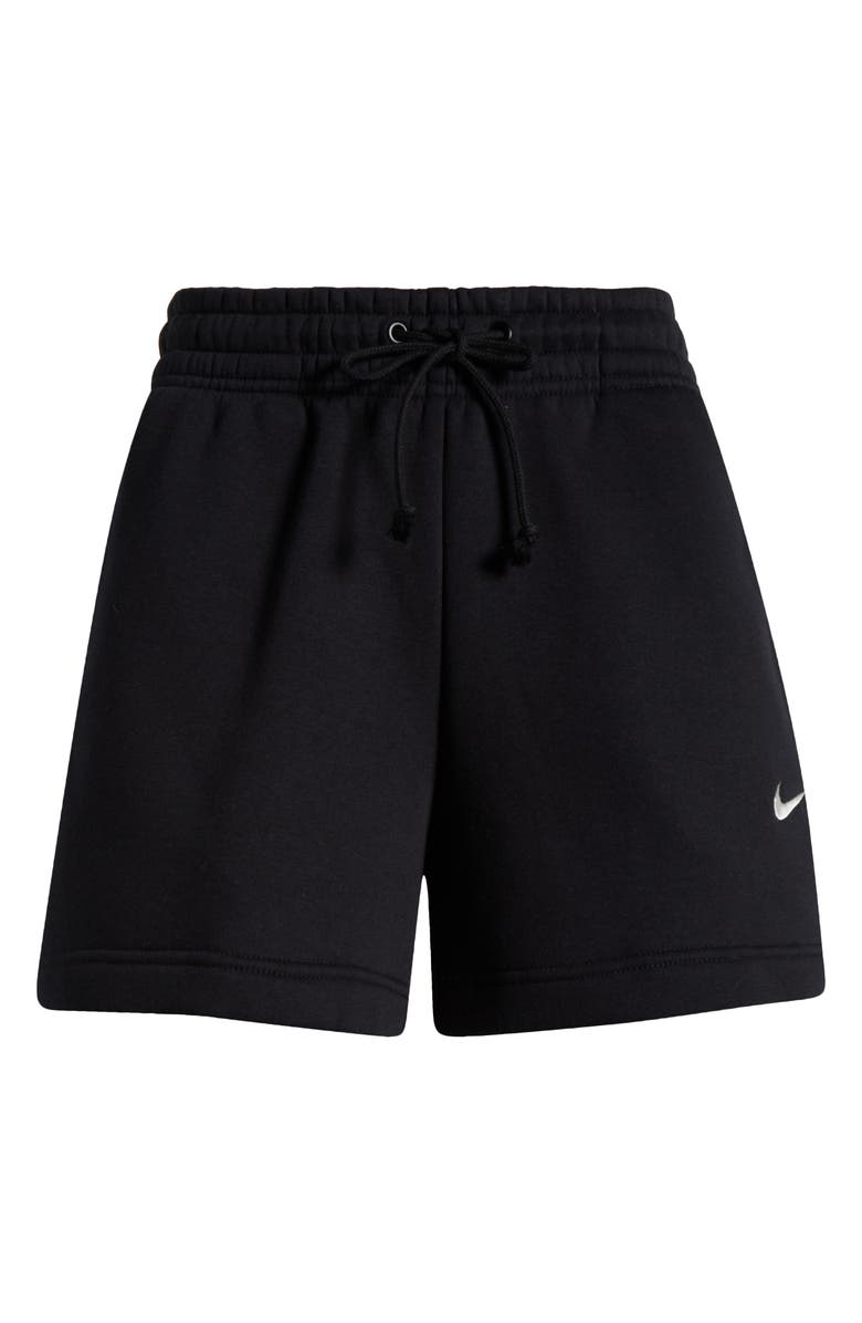 Nike Sportswear Phoenix Fleece Mid-Rise 4-Inch Shorts, Alternate, color, 010 010 Black/Sail