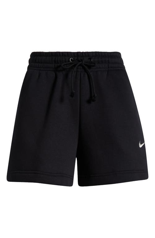 Nike Sportswear Phoenix Fleece Mid-rise 4-inch Shorts In Black