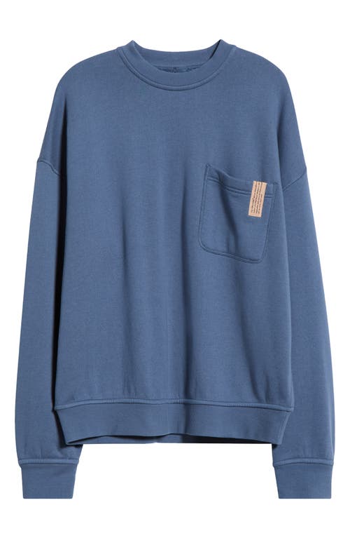 Lunya Silksweats Cotton & Silk Blend Pajama Sweatshirt In Blue