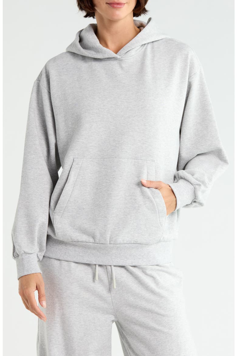 Flurry Fleece Hoodie, Main, color, GREY LIGHT HEATHER
