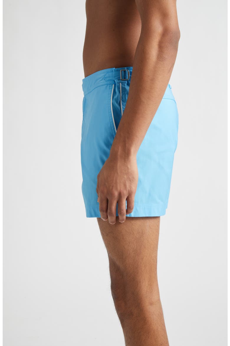 Microcompact Poplin Swim Trunks, Alternate, color, COMBO LIGHT BLUE/ WHITE