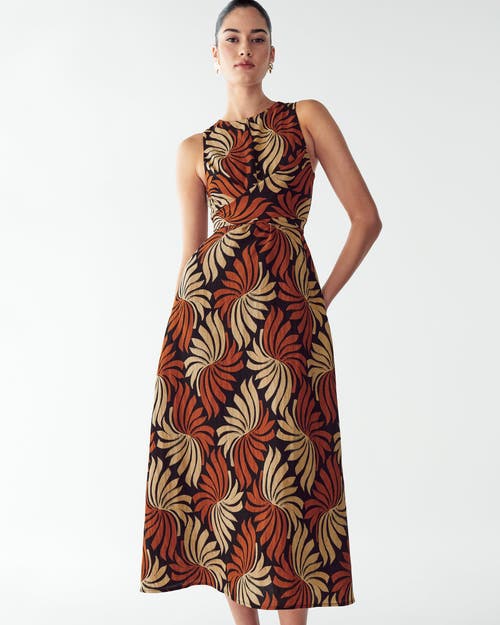 Willa Revival Midi Dress In Multi