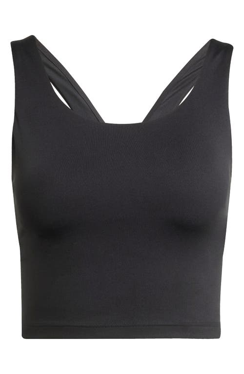 Adidas Originals Adidas All Me Medium Support Bra Tank In Black