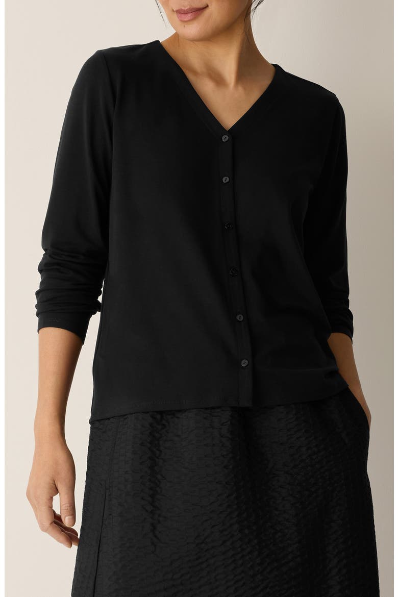 Boxy Button-Up Top, Main, color, BLACK
