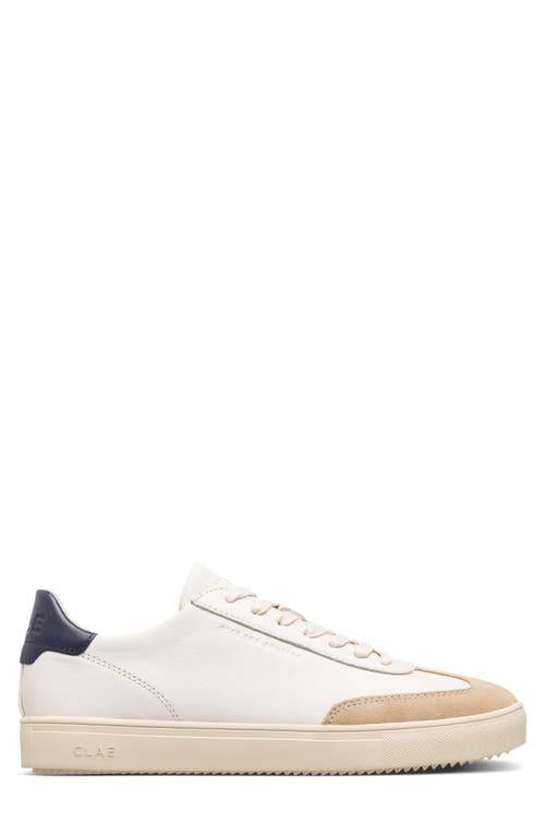 Clae Deane Low Top Leather Sneaker In White