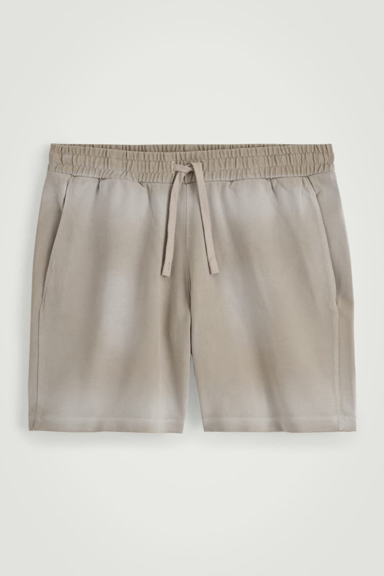Washed-Jersey Drawstring Shorts, Alternate, color, MOLE