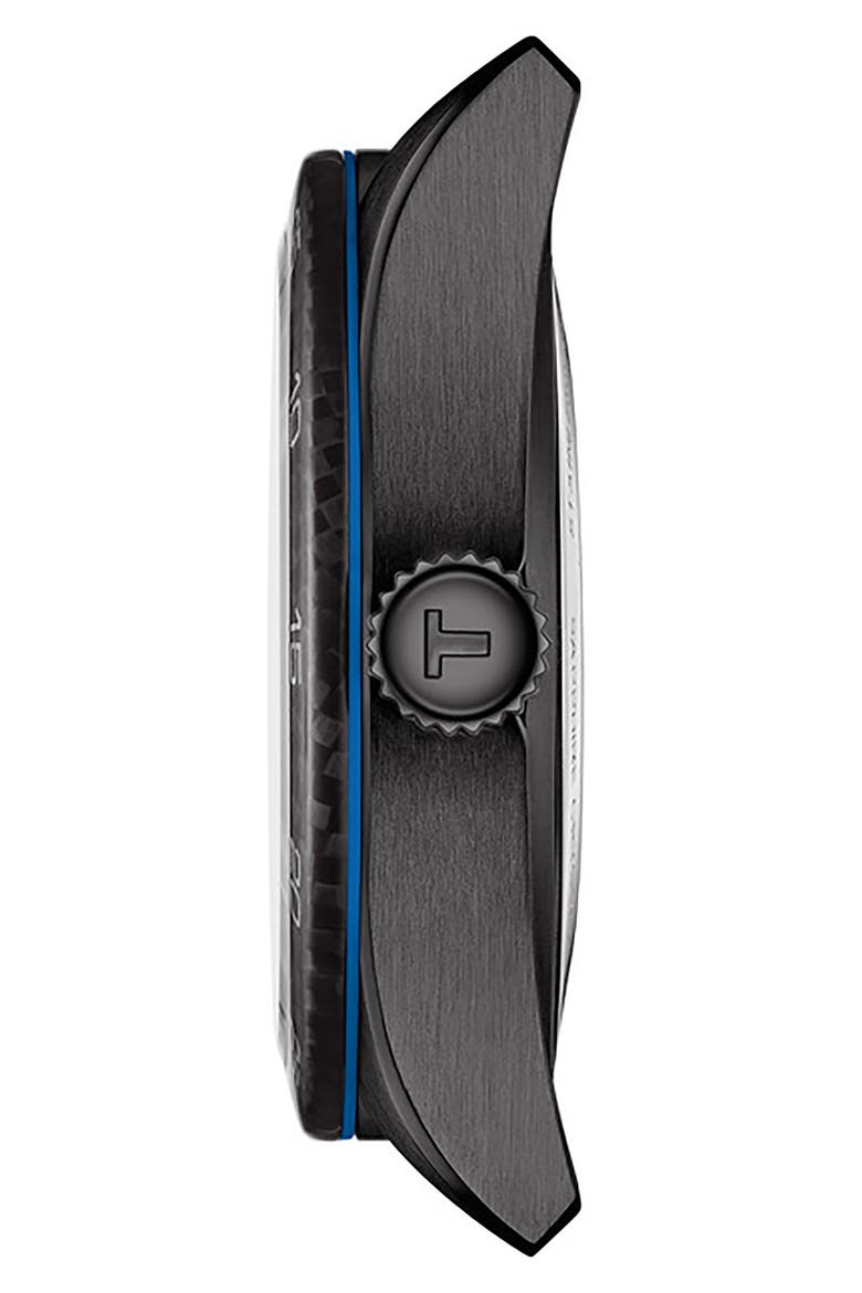PRS 516 Leather Powermatic Leather Strap Watch, 42mm, Alternate, color, BLACK