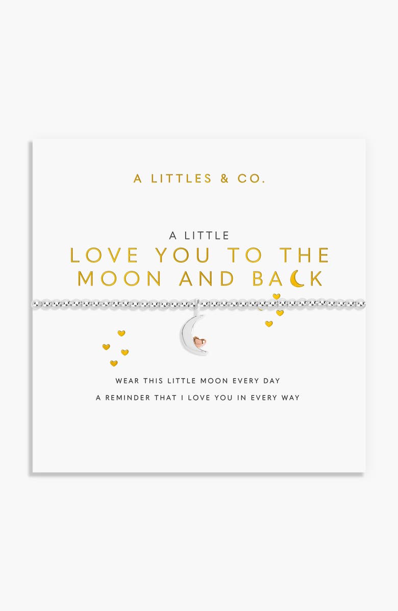 A Littles & Co A Little 'Love You To The Moon & Back' Bracelet, Alternate, color, Metallic Silver