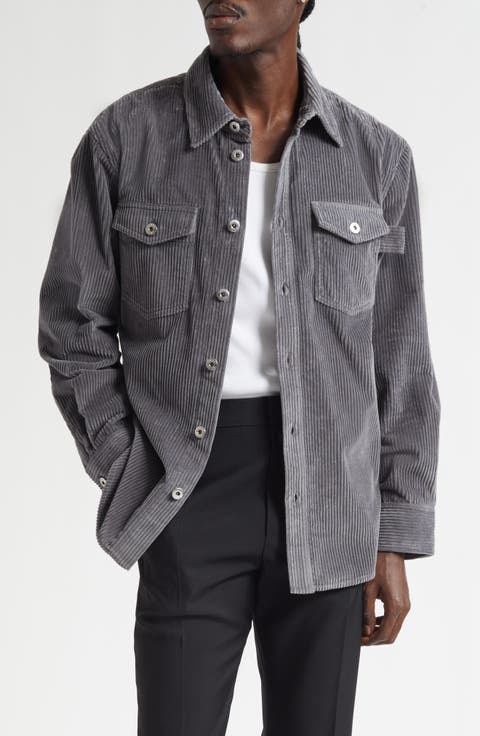 Matte Cotton Corduroy Button-Up Shirt
