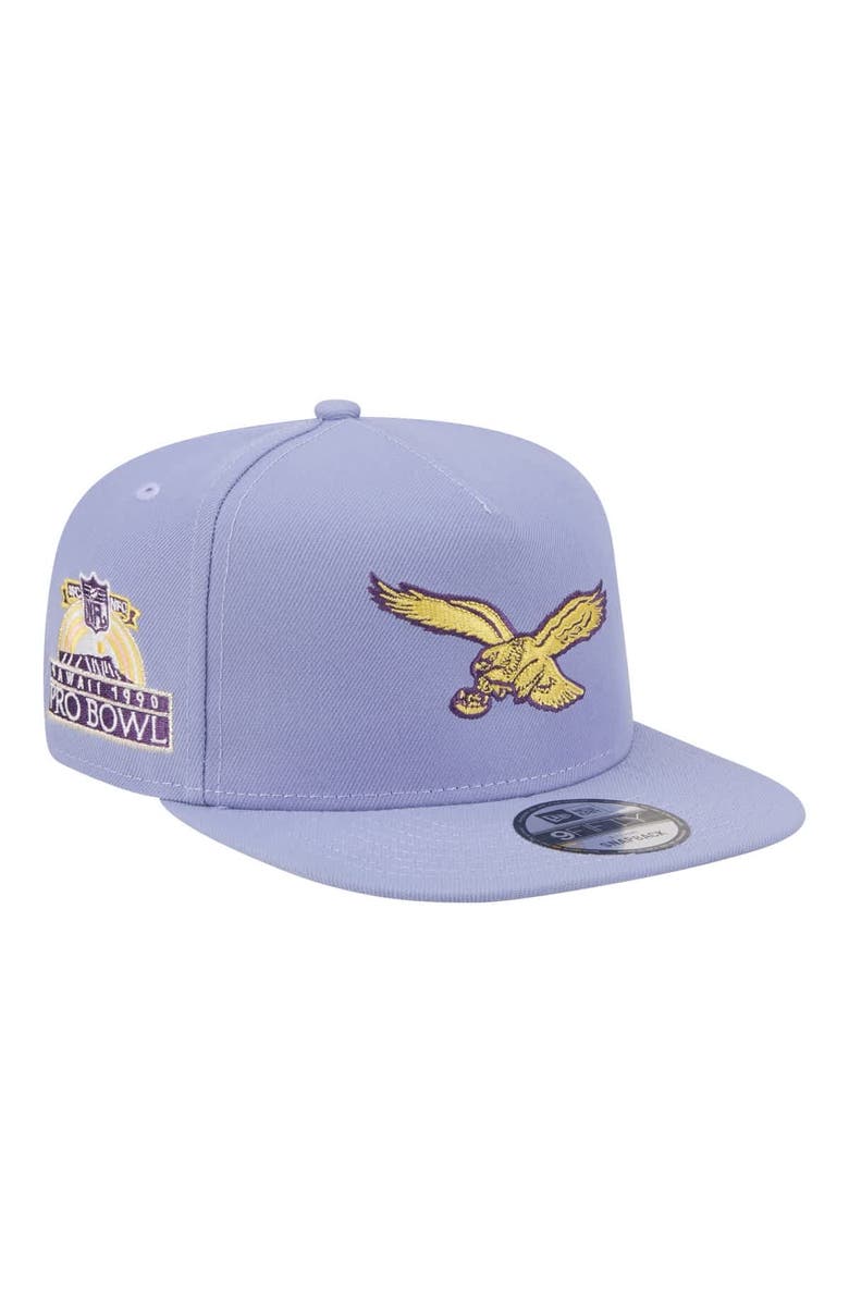 New Era Men's New Era Lavender Philadelphia Eagles Bloom A-Frame 9FIFTY Snapback Hat, Main, color, Lavender