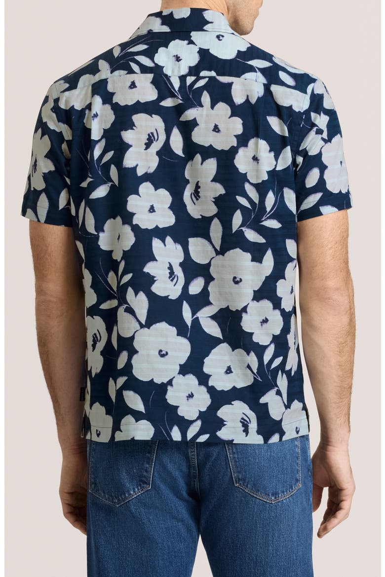 Floral Print Camp Shirt, Alternate, color, MIDNIGHT SAIL