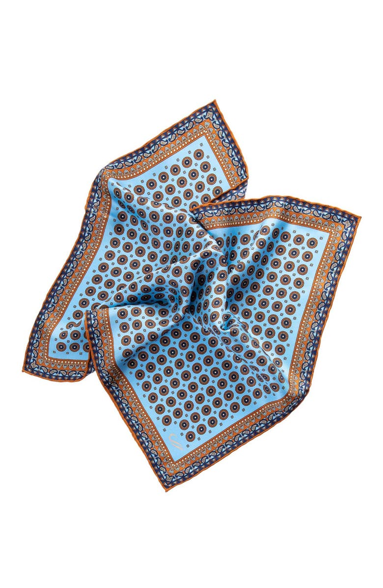 Elizabetta Imola - Silk Pocket Square for Men, Alternate, color, Sky Blue