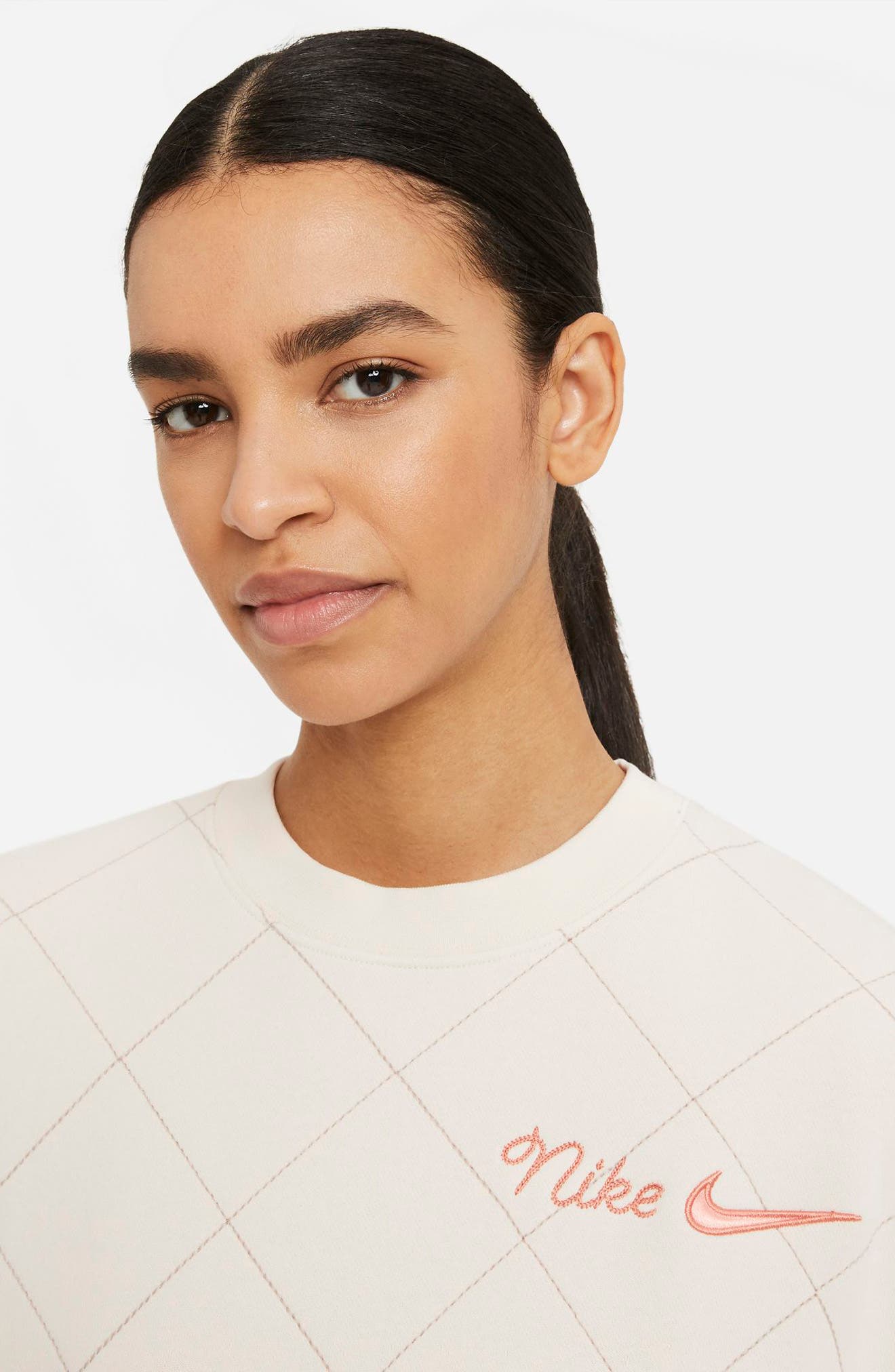 sportswear quilted fleece sweatshirt nike