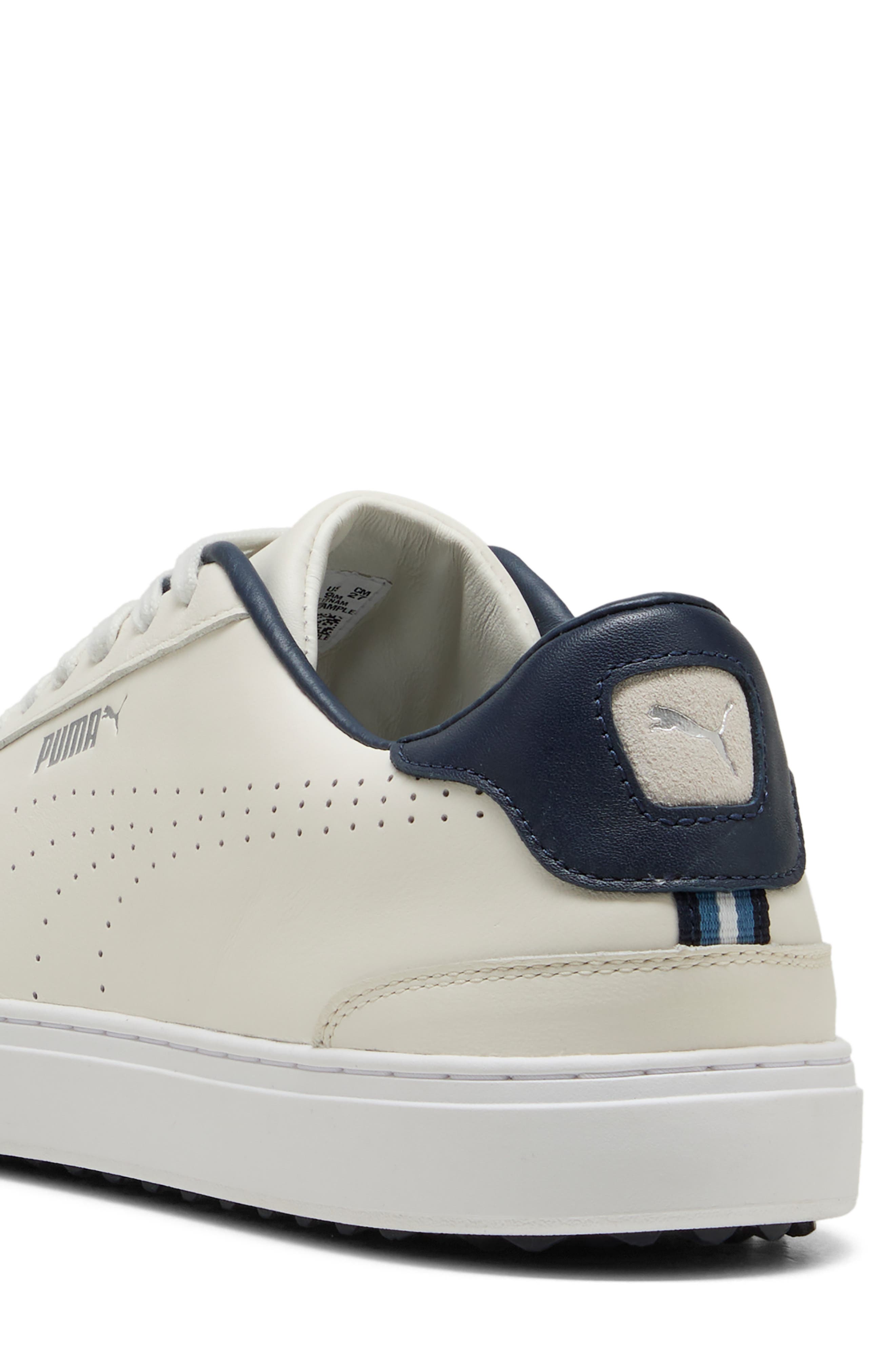 PUMA GOLF Classic G Golf Shoes, Alternate, color, Warm White-Deep Navy