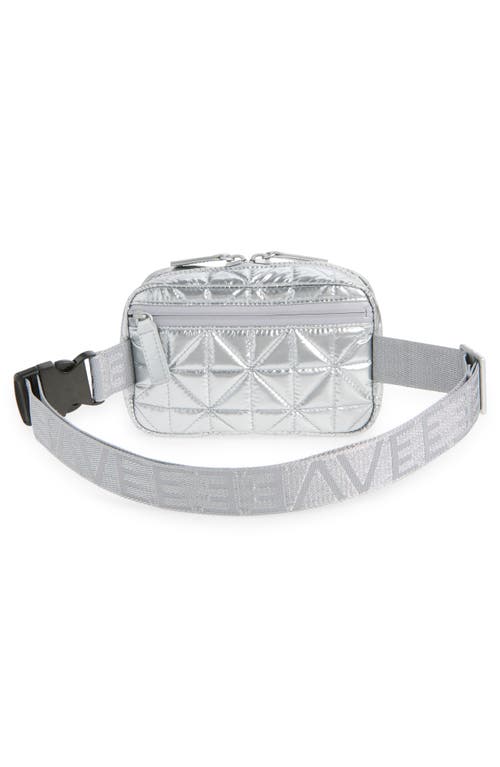 Veecollective Vee Water Repellent Quilted Metallic Nylon Belt Bag