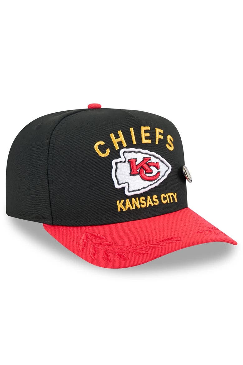 Men's New Era Black/Red Kansas City Chiefs 2025 NFL Draft On Stage A-Frame 59FIFTY Fitted Hat, Alternate, color, Black
