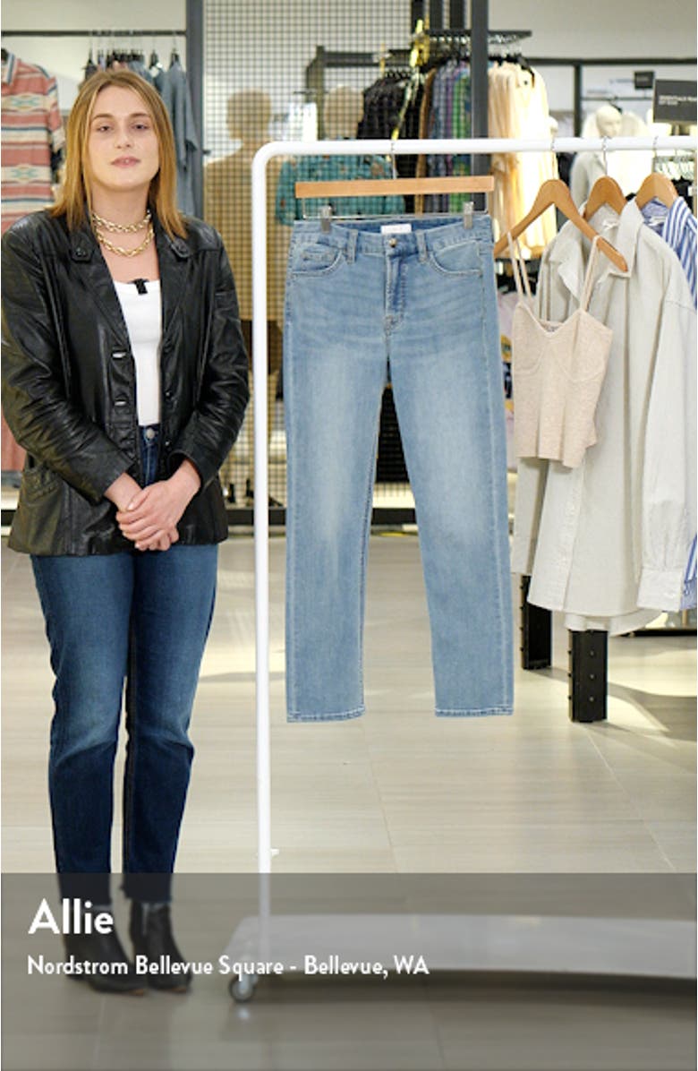 JEN7 High Waist Chew Hem Ankle Straight Leg Jeans, sales video thumbnail