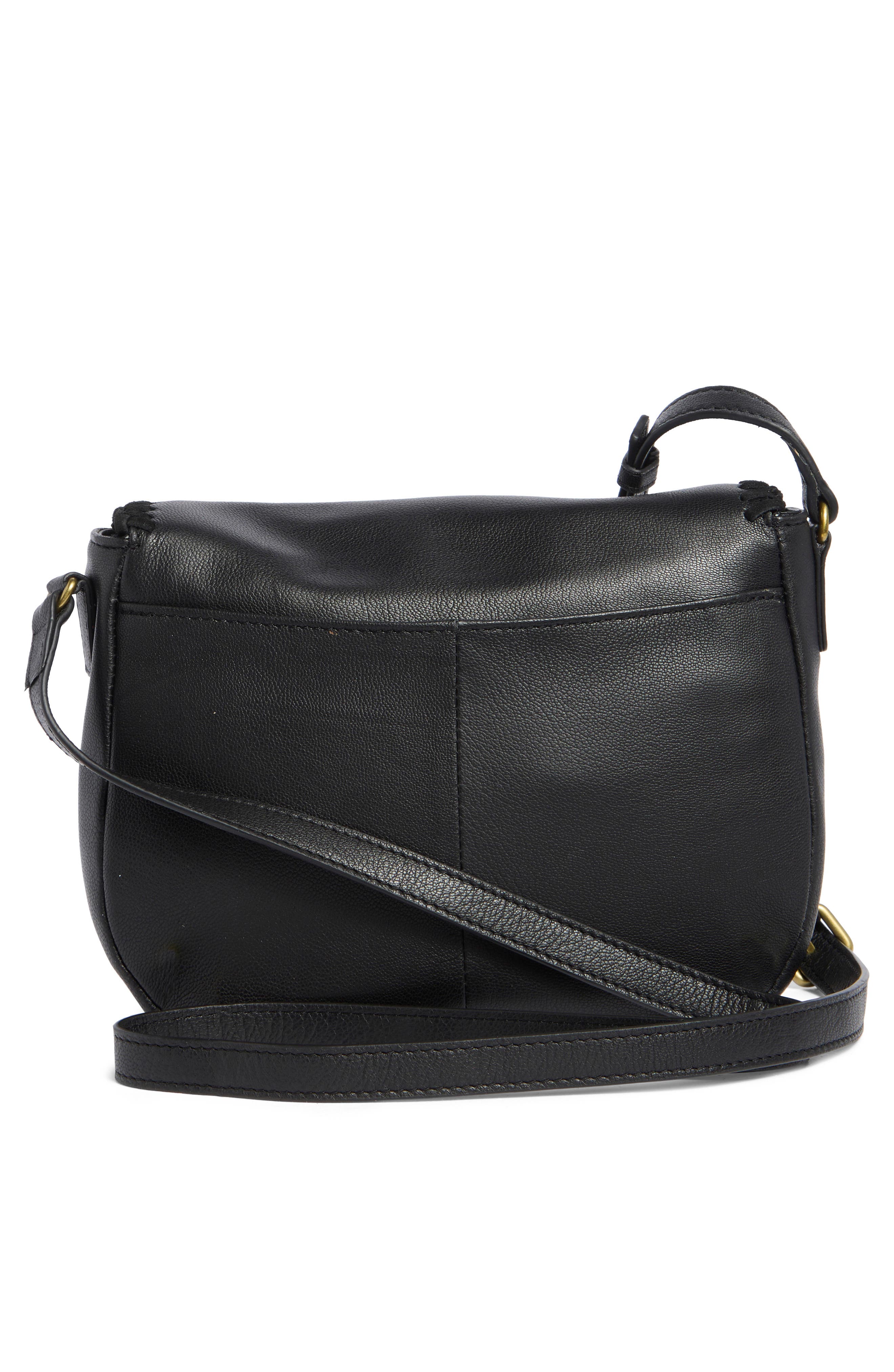 Lucky Brand Vall Crossbody Bag, Alternate, color, Black Goat Suede