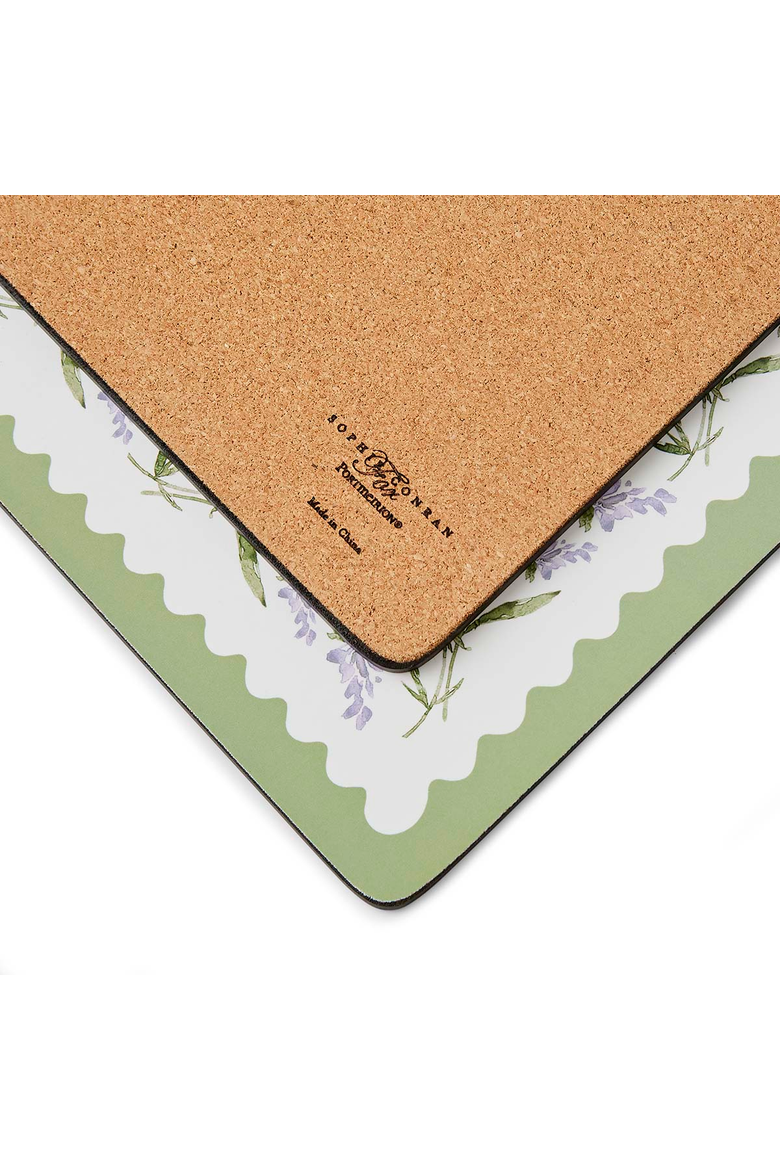 Lavandula Set of 4 Cork Back Placemats, Alternate, color, Multi