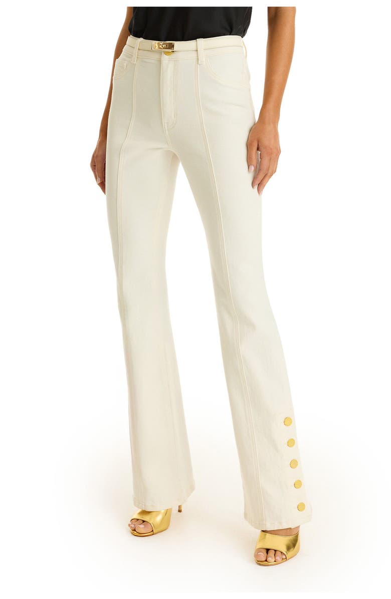 The Noli Shop Veronica Button Jean, Main, color, Ivory