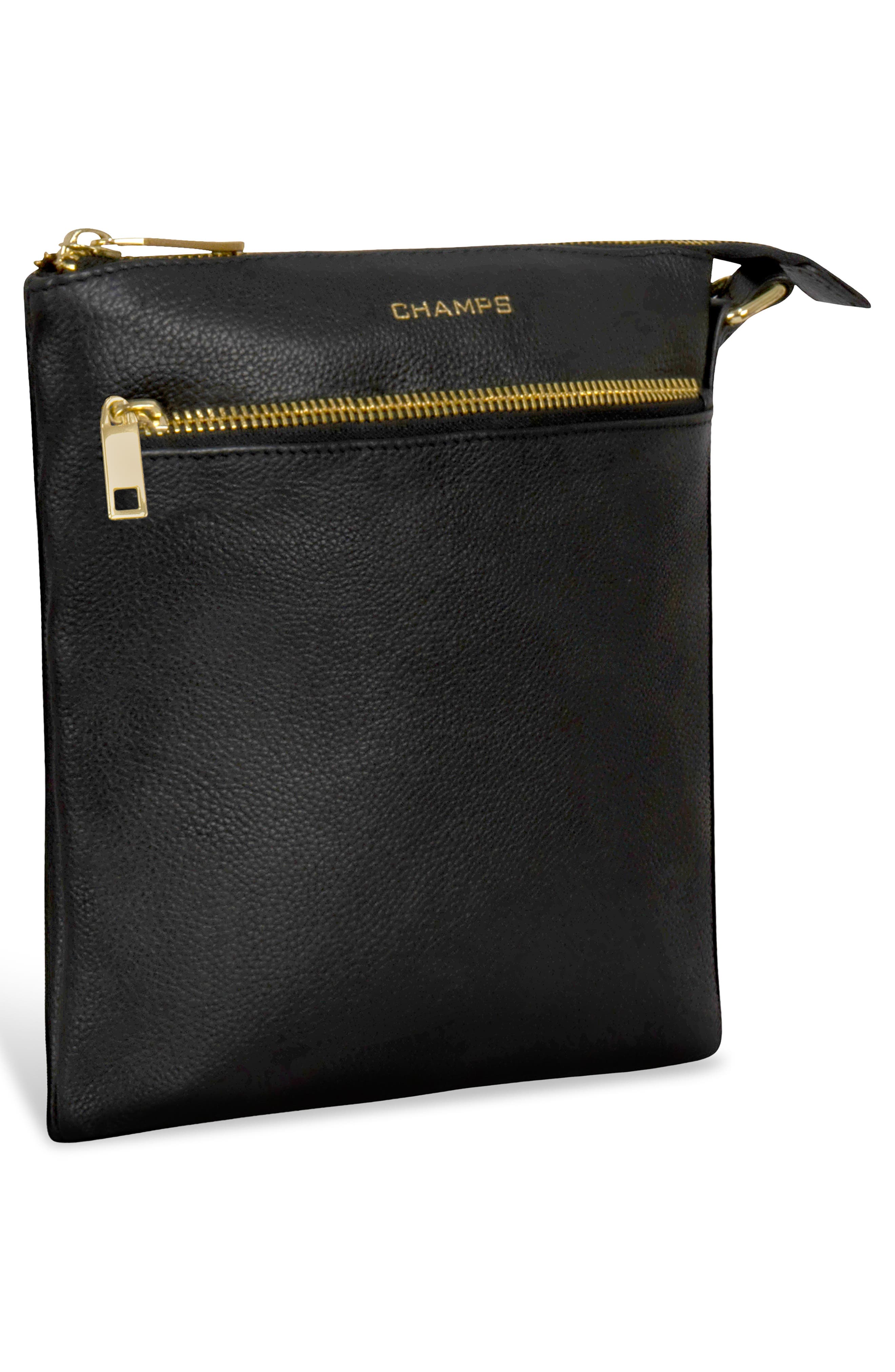 Mini Leather Crossbody Bag, Alternate, color, BLACK