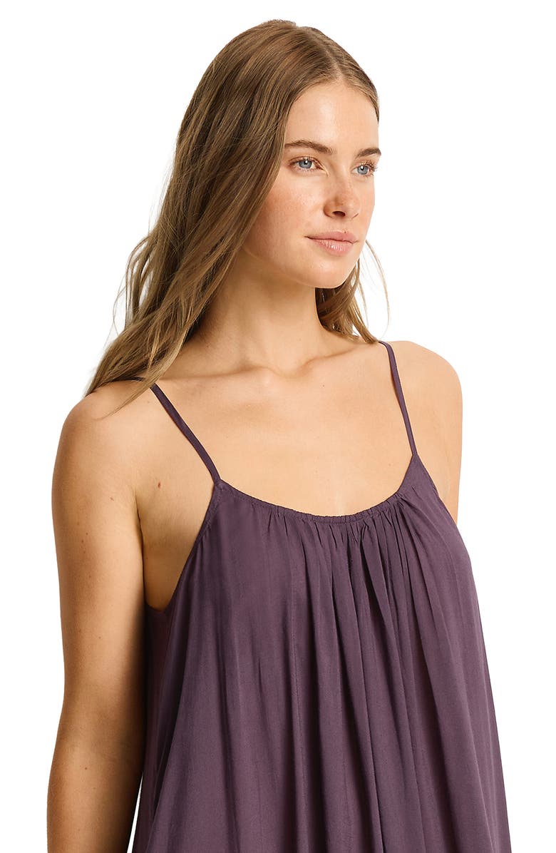 Sea Level Resort Essentials Cover-Up Maxi Dress, Alternate, color, Blackberry