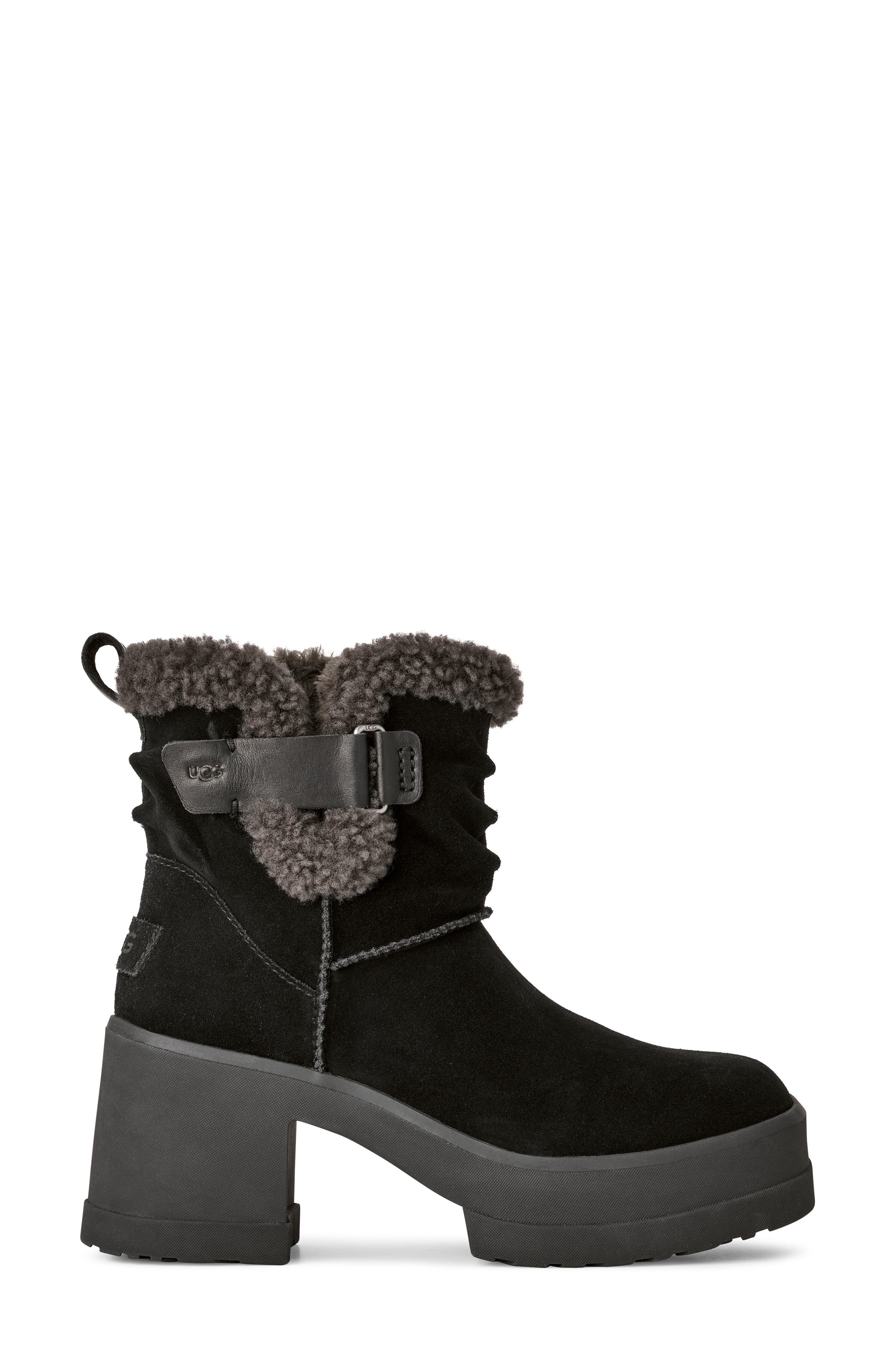 UGG<sup>®</sup> Moxy Genuine Shearling Trim Pull-On Boot, Alternate, color, 
