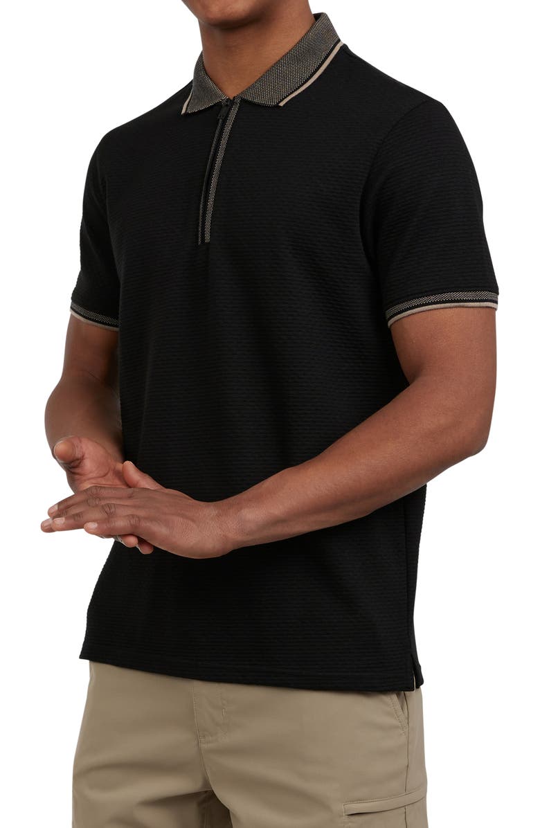 DKNY SPORTSWEAR Tremont Quarter Zip Polo, Alternate, color, Black