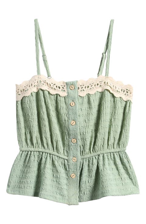 Kids' Textured Button-Down Tank