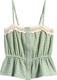 Good Luck Girl Kids' Textured Button-Down Tank