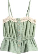 Good Luck Girl Kids' Textured Button-Down Tank