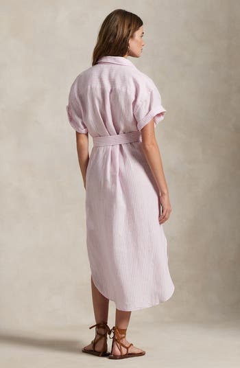 Polo Ralph Lauren Belted Linen Shirtdress | Nordstrom