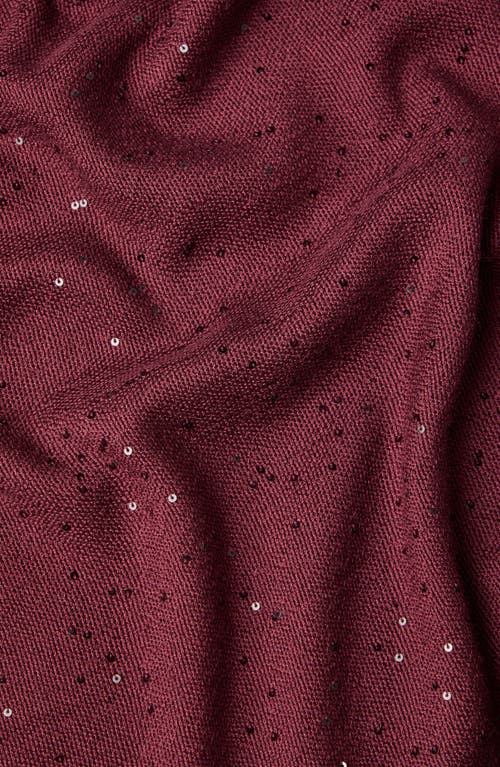 Brunello Cucinelli Cashmere And Silk Diamond Yarn Scarf In Burgundy