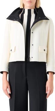 Akris punto Crop Virgin Wool Jacket