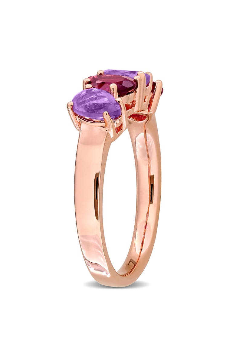 Amethyst & Rhodolite 4-Stone Ring, Alternate, color, Amethyst