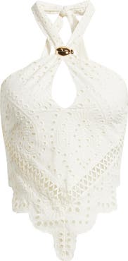 KITTENISH Cotton Eyelet Top