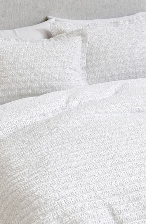 Woven & Weft Waffle Quilted 3-piece Duvet Set In Gray