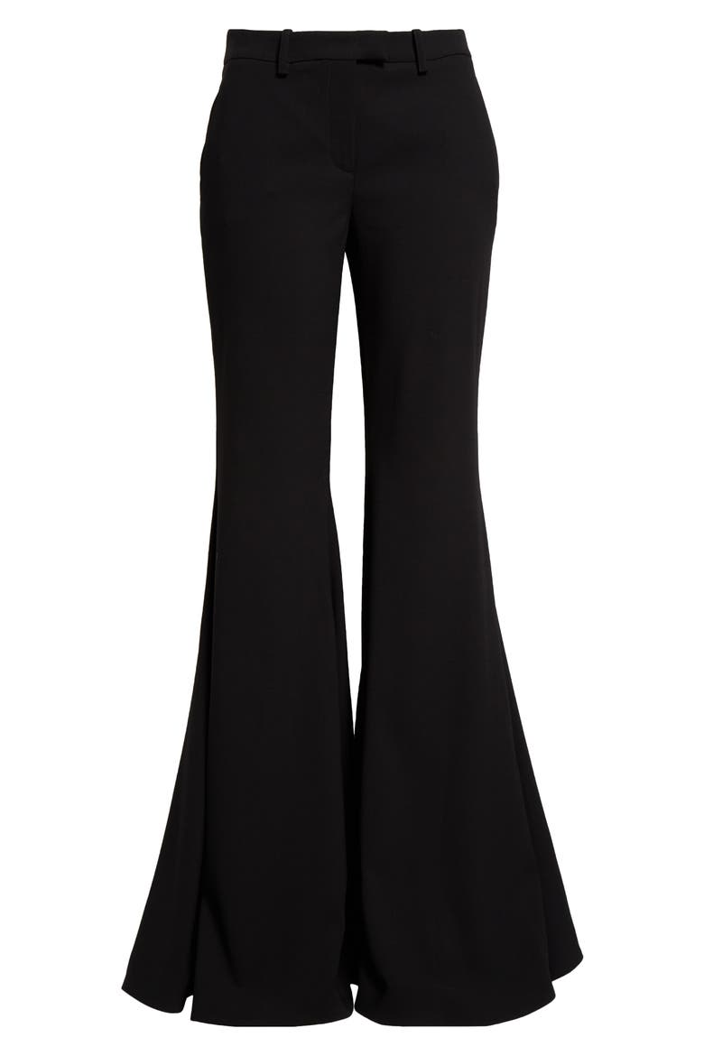 Joplin Virgin Wool Bell Bottom Pants, Alternate, color, BLACK