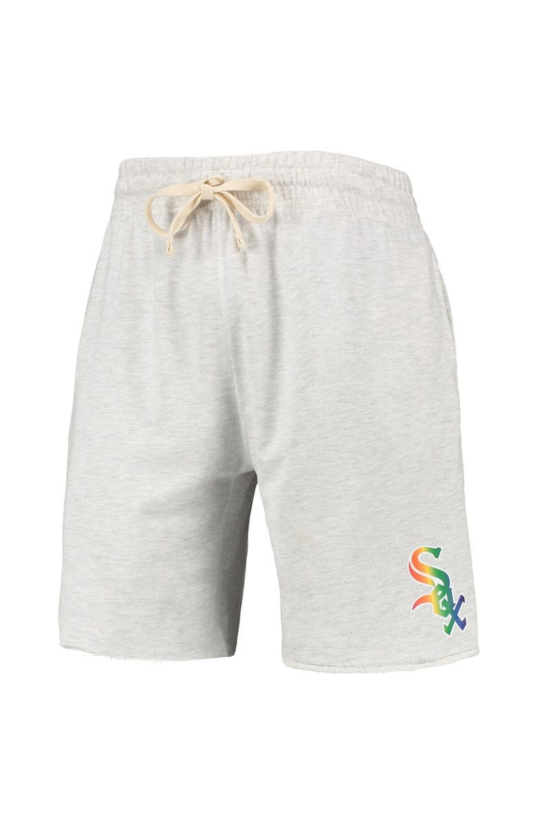 CONCEPTS SPORT Men's Concepts Sport Oatmeal Chicago White Sox Mainstream Logo Terry Tri-Blend Shorts, Alternate, color, Oatmeal